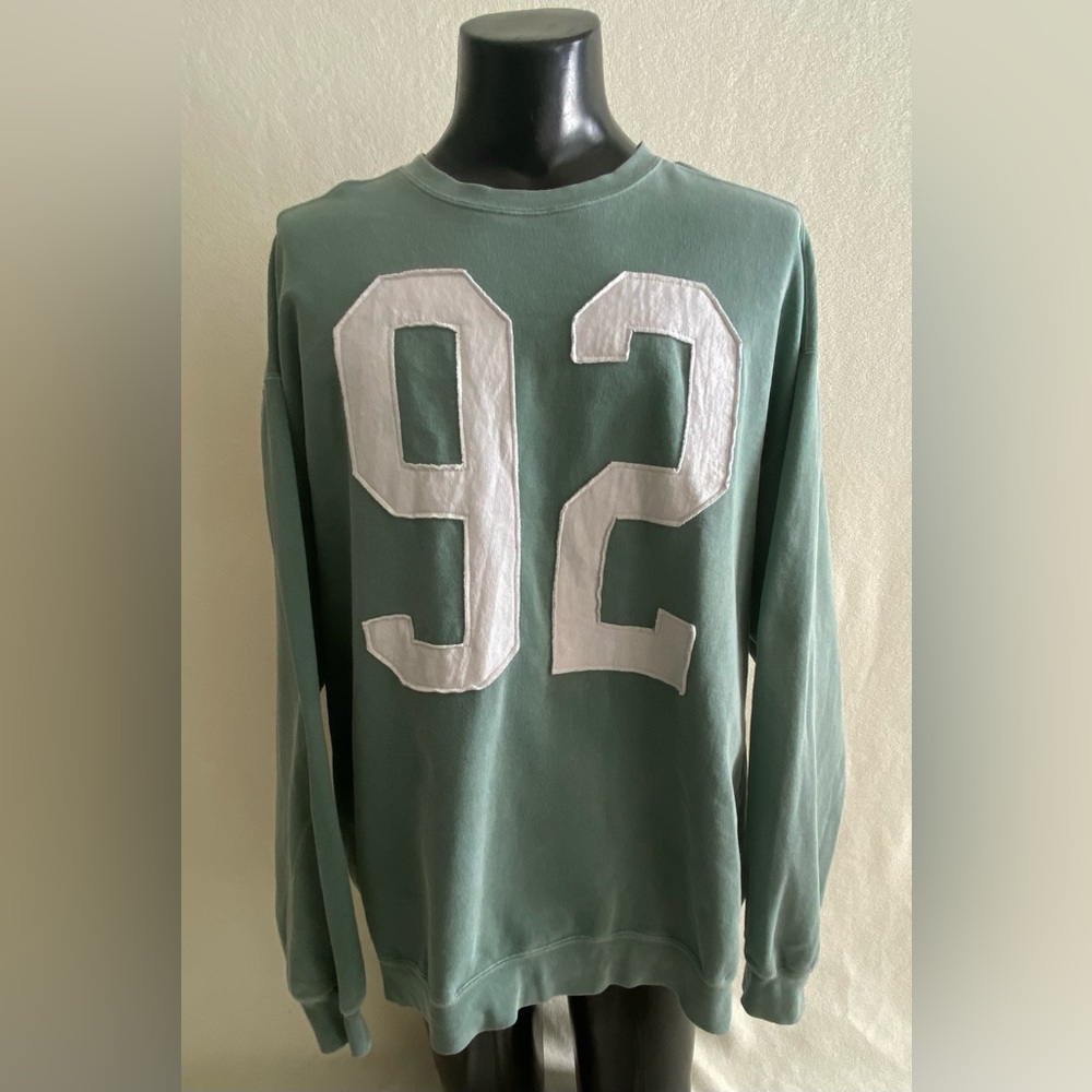 Skull House Sweatshirt Adult XL/2XL Heavyweight Big Green Sewn On Numbers 92